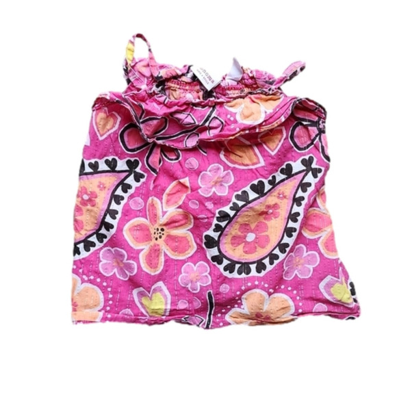 Sonoma Other - SONOMA Pink Floral Pattern Spaghetti Strap Tank With Ruffle
